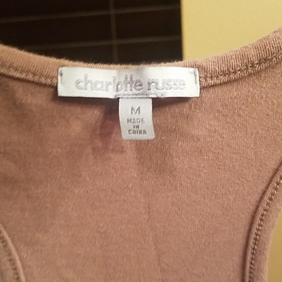 Gold sparkle brown tank top - Picture 3 of 3